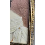 Miniature Portrait of a Woman in a White Dress, sig. by E. Peter, 19th century.