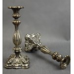 Pár šabatových svícnů, stříbro, pr. 13, polovina 19. století, střední Evropa, Judaica