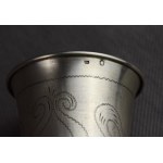 Kidduschbecher mit Inschrift, Silber, Martin JARRA, Krakau, ca. 1900 Judaica