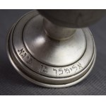 Kidduschbecher mit Inschrift, Silber, Martin JARRA, Krakau, ca. 1900 Judaica