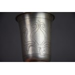 Kidduschbecher mit Inschrift, Silber, Martin JARRA, Krakau, ca. 1900 Judaica