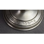 Kidduschbecher mit Inschrift, Silber, Martin JARRA, Krakau, ca. 1900 Judaica