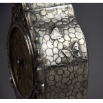 Pendule en argent plaqué, néo-rococo, 19e/20e siècle.