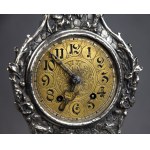 Pendule en argent plaqué, néo-rococo, 19e/20e siècle.