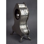 Pendule en argent plaqué, néo-rococo, 19e/20e siècle.