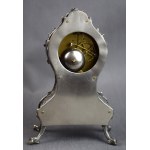 Pendule en argent plaqué, néo-rococo, 19e/20e siècle.