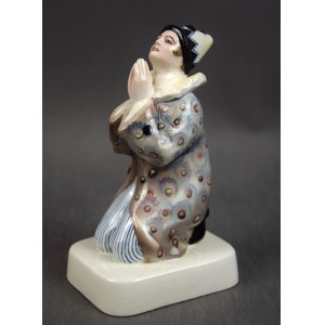 Figura Modlący się Pierrot, PACYKÓW, lata 30-te.