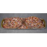 Dessertbesteck, Ćmielów, Imari oder türkisch, 1930er Jahre.