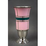 Art Deco vase, edged in silver, Furstenberg, 1930s.