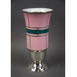 Art Deco vase, edged in silver, Furstenberg, 1930s.