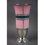 Art Deco vase, edged in silver, Furstenberg, 1930s.