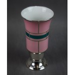 Art Deco vase, edged in silver, Furstenberg, 1930s.