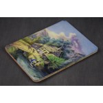 Porcelain plaque with miniature, Carl Tielsch, Walbrzych, 19th century.
