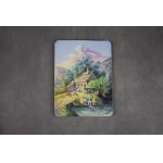 Porcelain plaque with miniature, Carl Tielsch, Walbrzych, 19th century.