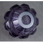 Art-Déco-Vase, Amethystglas, 1930er Jahre. Signiert.