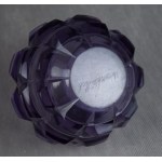 Art-Déco-Vase, Amethystglas, 1930er Jahre. Signiert.