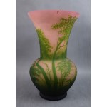 Grande vaso Art Nouveau in vetro cammeo, Francia, firmato, 1920 circa.