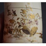 Puzdro in osso, Uccelli in giardino e insetti, Giappone, epoca Meiji, XIX secolo.