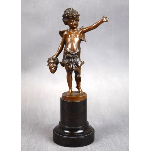 Sculpture Allégorie du théâtre - Melpomène, bronze, début du 20e siècle.