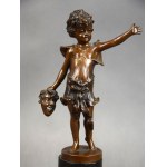 Sculpture Allégorie du théâtre - Melpomène, bronze, début du 20e siècle.