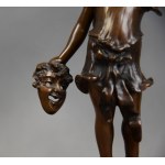 Sculpture Allégorie du théâtre - Melpomène, bronze, début du 20e siècle.