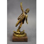 Sculpture Boy playing bowling, bronze, early 20th century.