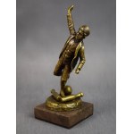 Sculpture Boy playing bowling, bronze, early 20th century.