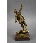 Sculpture Boy playing bowling, bronze, early 20th century.