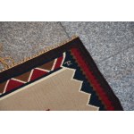 Kilim Flowers, designed by Wanda KOSSECKA, Signed, TARKOS Zakopane, 1930s.