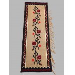 Kilim Flowers, designed by Wanda KOSSECKA, Signed, TARKOS Zakopane, 1930s.