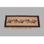 Kilim Flowers, designed by Wanda KOSSECKA, Signed, TARKOS Zakopane, 1930s.