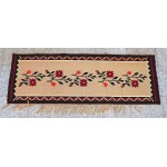 Kilim Kwiaty, proj. Wanda KOSSECKA, Sygnowany, TARKOS Zakopane, lata 30-te.