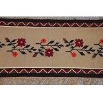 Kilim Flowers, designed by Wanda KOSSECKA, Signed, TARKOS Zakopane, 1930s.