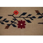 Kilim Flowers, designed by Wanda KOSSECKA, Signed, TARKOS Zakopane, 1930s.