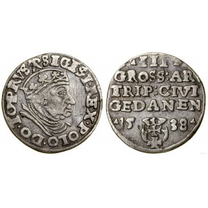 Poland, trojak, 1538, Gdansk