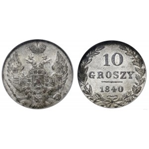 Polska, 10 groszy, 1840 MW, Warszawa