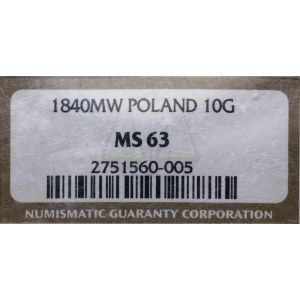 Polska, 10 groszy, 1840 MW, Warszawa