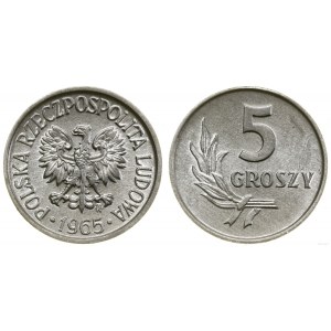 Polonia, 5 groszy, 1965, Varsavia