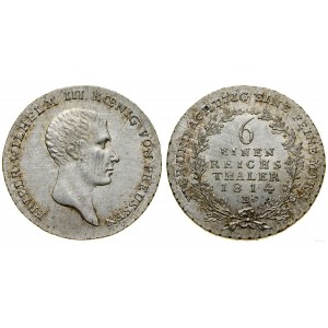 Germany, 1/6 thaler, 1814 B, Breslau