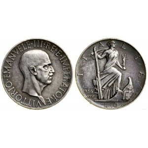 Włochy, 10 lirów, 1936 R, Rzym