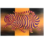 Victor Vasarely (1906-1997), Two Tigers on Gold