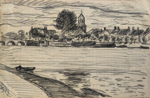 Jean Peske (1870-1949), Nad rzeką / postacie (praca dwustronna)