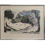 Pablo Picasso (1881-1973), Gracz na diaulosie i akt, ok 1975