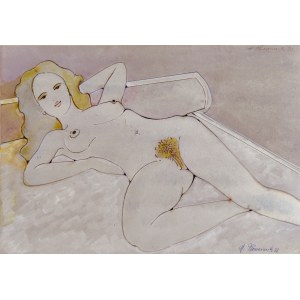 Henryk Plóciennik (1933-2020), Reclining Nude, 1988/93