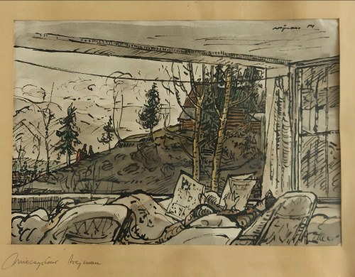 Mieczysław Wejman (1912-1997), Widok z sanatorium na Zakopane, 1954