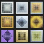 Victor Vasarely (1906-1997), CTA-102 (9 szt), 1971