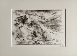 George Grosz (1893-1959), Chmury burzowe - Przylądek Cod, 1949