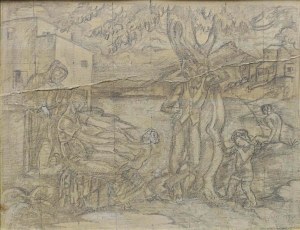 Eugeniusz Zak (1884-1926), Bez tytułu (Rodzina*), ok. 1922