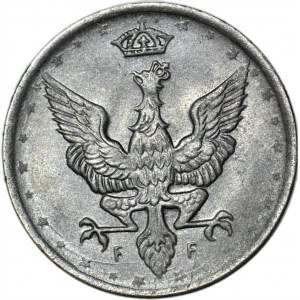 Königreich Polen, 10 Fenig 1918, seltener Jahrgang, geprägt