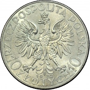 10 złotych 1932, Głowa, Warszawa, mennicza
